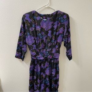 Paquette jumpsuit floral purple sz 6